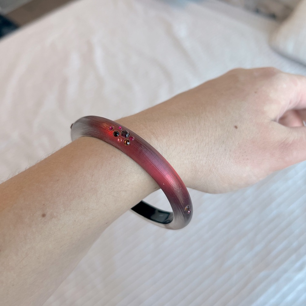 Alexis Bittar Salmon Pink Lucite Bangle